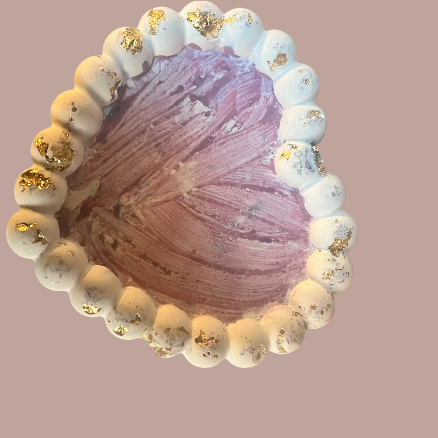 Cement heart dish
