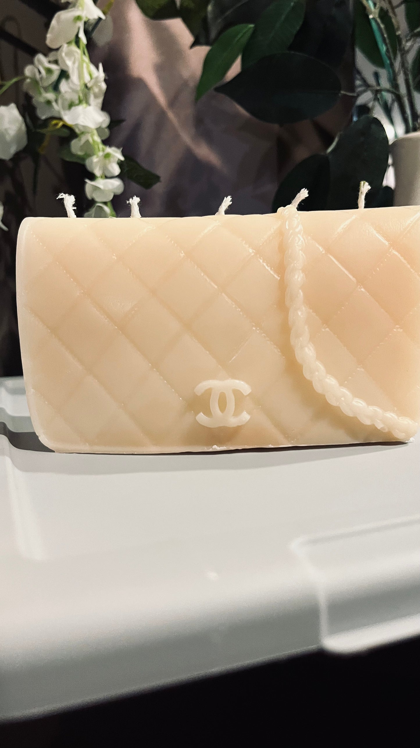 Designer purse candle
